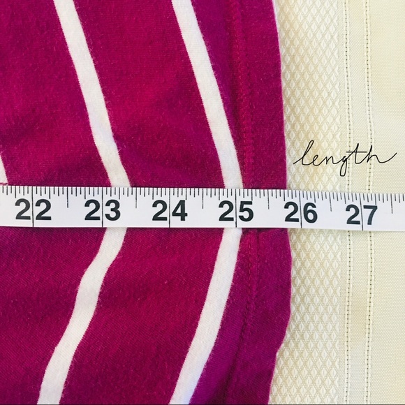 Old Navy Purple Stripes Shirt Long Tank Large Top - Picture 7 of 8
